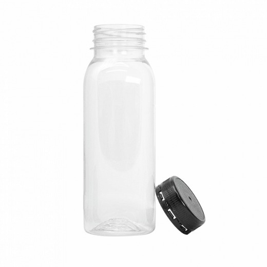 Bouteille carré en PET transparent 250 ml – Image 2