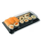 Barquette Sushi en Plastique avec Couvercle ST2- 400PCS