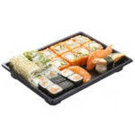 Barquette Sushi en Plastique avec Couvercle ST8 - 200 PCS